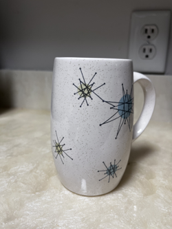 VINTAGE MID CENTURY MODERN FRANCISCAN ATOMIC STARBURST GRAND MUG CUP 5