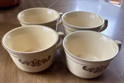 VINTAGE PFALTZGRAFF VILLAGE HANDLED SOUP MUGS/CUPS SET OF 4