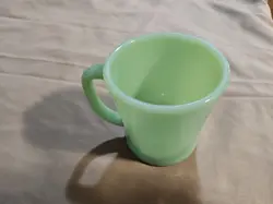 VINTAGE JADEITE FIRE KING WARE COFFEE MUG CUP D HANDLE MILK GLASS OVEN