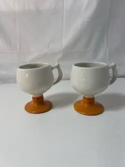 ORANGE WHITE PEDESTAL