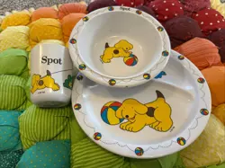VINTAGE SPOT THE DOG  KIDS PLATE, BOWL AND CUP SET