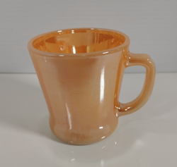 VINTAGE FIRE KING OVEN WARE PEACH LUSTER D HANDLE COFFEE CUP MUG