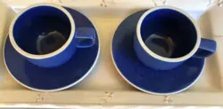 BLUE CUPS/SAUCERS