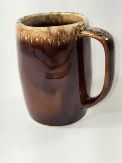 VINTAGE HULL BROWN DRIP GLAZE BEER MUG