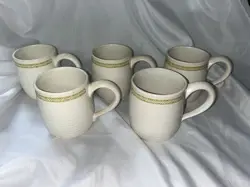 GOLD EARTHENWARE MUGS
