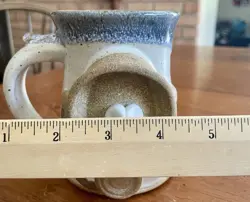 STONEWARE FACE MUG