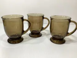 BROWN GLASS SET
