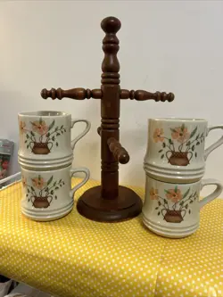SET WOODEN MUG