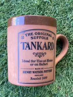 VINTAGE ORIGINAL SUFFOLK TANKARD HENRY WATSON POTTERY ENGLAND MUG