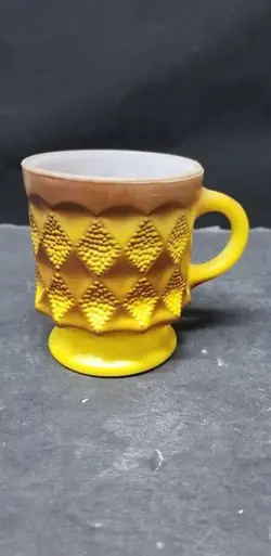 BROWN YELLOW MUG