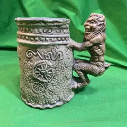VINTAGE JIM RUMPH ART POTTERY MUG WITH NAKED WOMAN INSIDE