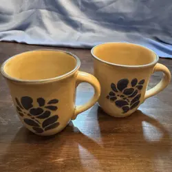 2 PFALTZGRAFF FOLK ART COFFEE MUGS - VINTAGE - READ