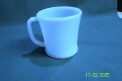 VINTAGE FIRE KING TURQUOISE BLUE D HANDLE MUG