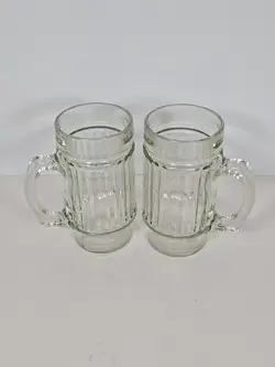 VINTAGE ANCHOR HOCKING BEER MUG GLASS ROOT BEER FLOAT MARKED 1 AND 23