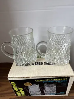 GLASS TANKARD MUGS