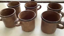 STONEWARE COFFEE MUG-BROWN