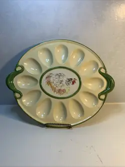 VTG PFALTZGRAFF CIRCLE OF KINDNESS CHICKEN DEVILED EGG PLATE DISH 12