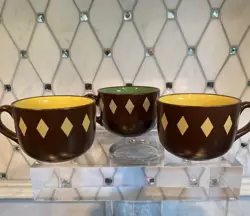 BOWLS BROWN YELLOW