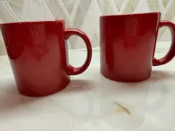 VINTAGE WAECHTERSBACH SOLID RED COFFEE MUG SET