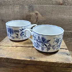 VINTAGE BLUE DANUBE SOUP MUG SET OF 2 MADE IN JAPAN