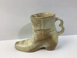 VINTAGE 1981 FRANKOMA POTTERY C33 FIGURAL COWBOY BOOT MUG