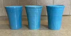 VINTAGE TURQUOISE TUMBLERS~4