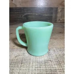 VTG FIRE KING OVENWARE GREEN JADEITE RESTAURANT WARE D HANDLE COFFEE MUG 1501