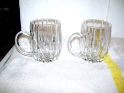 2 VINTAGE MIKASA PARK LANE CRYSTAL 12 OZ COFFEE CUPS MUGS
