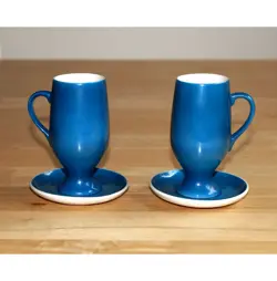 BLUE CUP/MUG SAUCERS