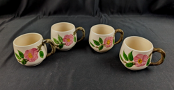 VINTAGE FRANCISCAN DESERT ROSE,  (SET OF 4) COFFEE MUGS