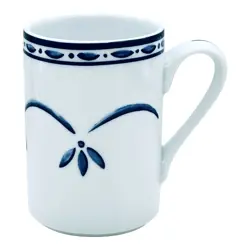 VINTAGE DANSK BISTRO CAFE PORTUGAL NORWEGIAN BLUE WHITE FLOWERS COFFEE MUG NEW