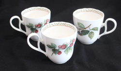 SET OF 3 VINTAGE NORITAKE ROYAL ORCHARD PORCELAIN TEA / COFFEE MUGS 3 3/4