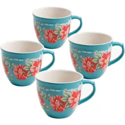FLORAL 4-PIECE MUG