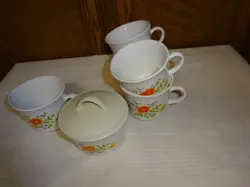 WILDFLOWER ORANGE MUGS