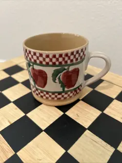 VINTAGE NICHOLAS MOSSE POTTERY APPLE PATTERN SMALL MUG CUP IRELAND