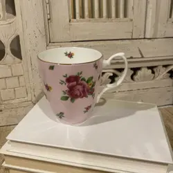ROYAL ALBERT NEW COUNTRY ROSES PINK VINTAGE MUG EUC 13.5 OUNCES