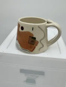 VINTAGE GEORGE HANDY ART POTTERY MUG COFFEE TEA SIGNED ABSTRACT