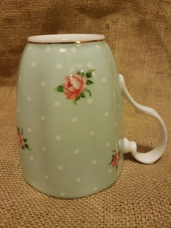 ROYAL ALBERT POLKA ROSE VINTAGE MUG CUP PORCELAIN