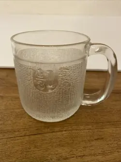 RARE VINTAGE 1/3L TEXTURED BEER GLASS MUG COFFEE MUG UNMARKED
