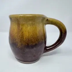 VTG 2003 HANDMADE PIGEON RIVER POTTERY MUG 20 OZ DRIP GLAZED SIGNED T.BULLEN