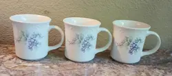 VINTAGE PFALTZGRAFF GRAPEVINE PATTERN LOT OF 3 LARGE 4 TALL COFFEE MUG