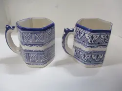 WHITE POTTERY MUGS