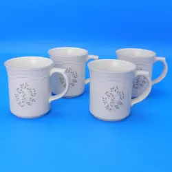 SET STONEWARE FLORAL
