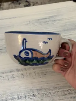 VINTAGE POTTERY WHALE