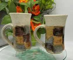 POTTERY MUGS/CUPS SIGNED