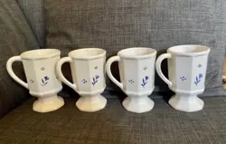 VINTAGE PFALTZGRAFF PERENNIALS COTTAGE COLLECTION SET OF COFFEE OR TEA MUGS