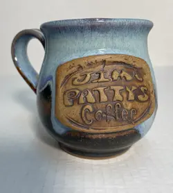 VTG HANDMADE STUDIO ART DRIP GLAZE POTTERY COFFEE MUG CUP PORTLAND OR JIM PATTYS