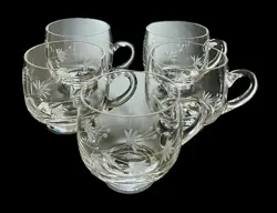 GLASS FLORAL ETCHED