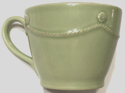 JULISKA BERRY & THREAD VINTAGE PISTACHIO GREEN CERAMIC TEA COFFEE MUG 4