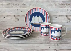 PLATES MUGS RED